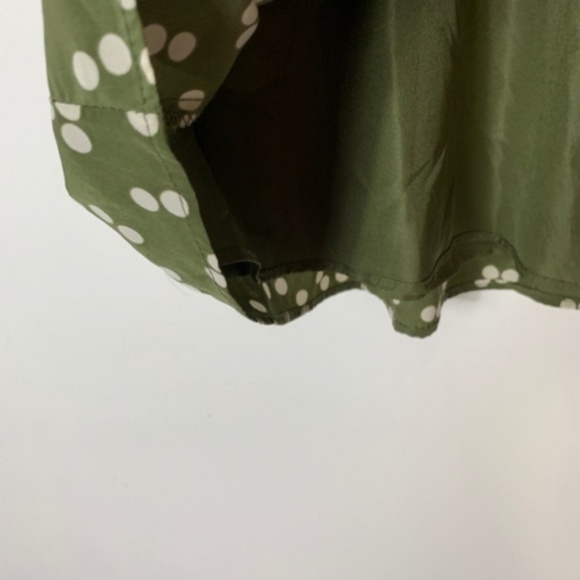 Forever 21 Olive Green White Polka Dot Mini Skirt - Picture 3 of 8